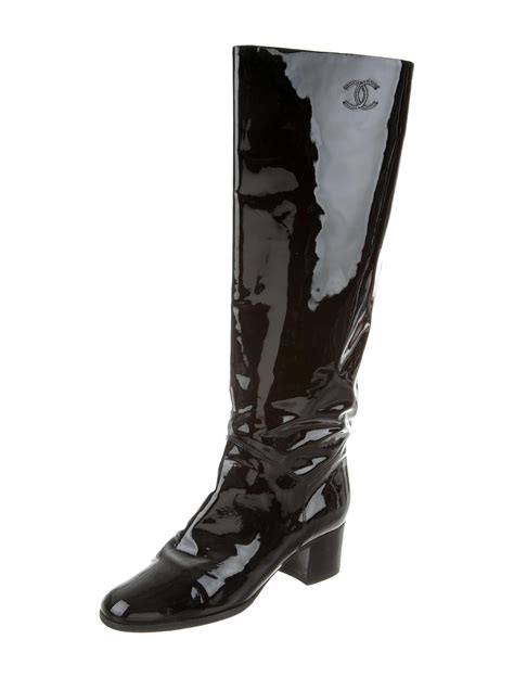 chanel patent leather woc|chanel patent leather boots.